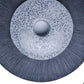Round Dual Layer Glass And Sandstone Wall Decor Small Gray