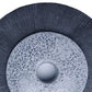 Round Dual Layer Glass And Sandstone Wall Decor Large Gray