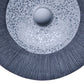 Round Dual Layer Glass And Sandstone Wall Decor Large Gray