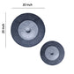Round Dual Layer Glass And Sandstone Wall Decor Large Gray