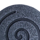 Round Sandstone And Glass Wall Decor With Spiral Design Small Gray