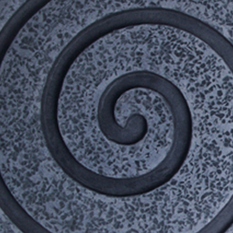 Round Sandstone And Glass Wall Decor With Spiral Design Small Gray-zoom-