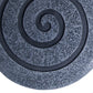 Round Sandstone And Glass Wall Decor With Spiral Design Small Gray