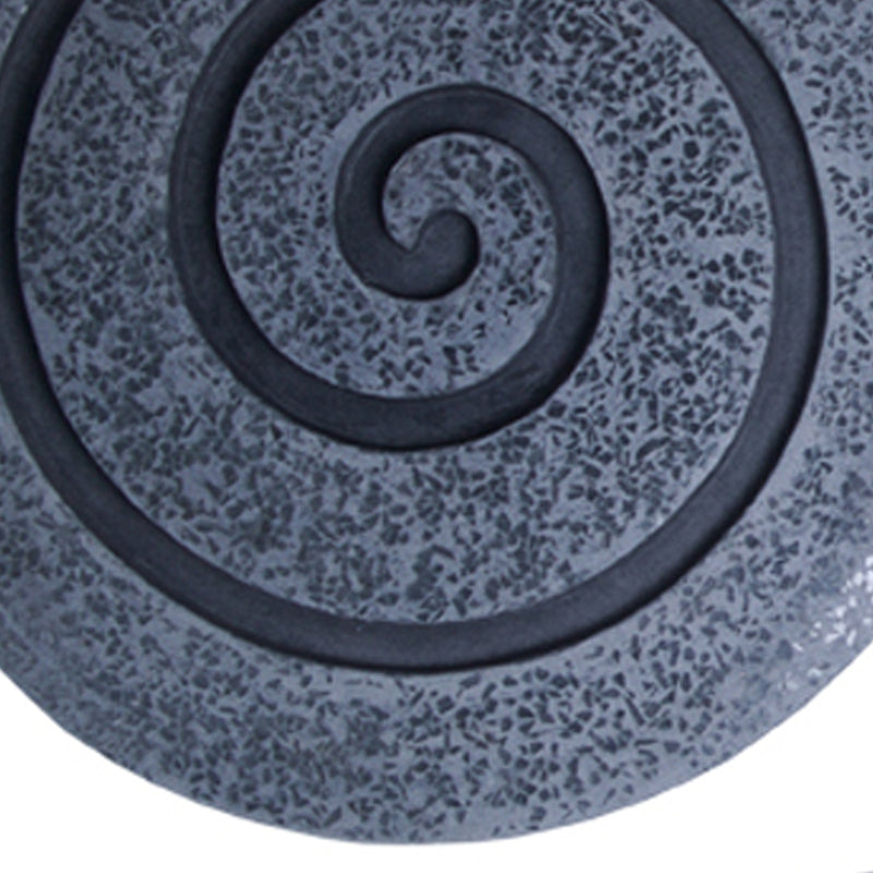 Round Sandstone And Glass Wall Decor With Spiral Design Medium Gray-zoom-