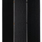 Wooden Foldable 3 Panel Room Divider with Streamline Design, Black