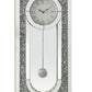 Wall Clock With Mirror Trim And Molded Design Silver