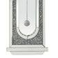 Wall Clock With Mirror Trim And Molded Design Silver