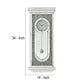Wall Clock With Mirror Trim And Molded Design Silver