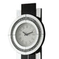 Pendulum Wall Clock With Mirror Trim And Round Shape Silver