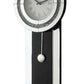 Pendulum Wall Clock With Mirror Trim And Round Shape Silver