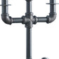 Candleholder With Metal Water Pipe Body Black