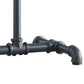 Candleholder With Metal Water Pipe Body Black