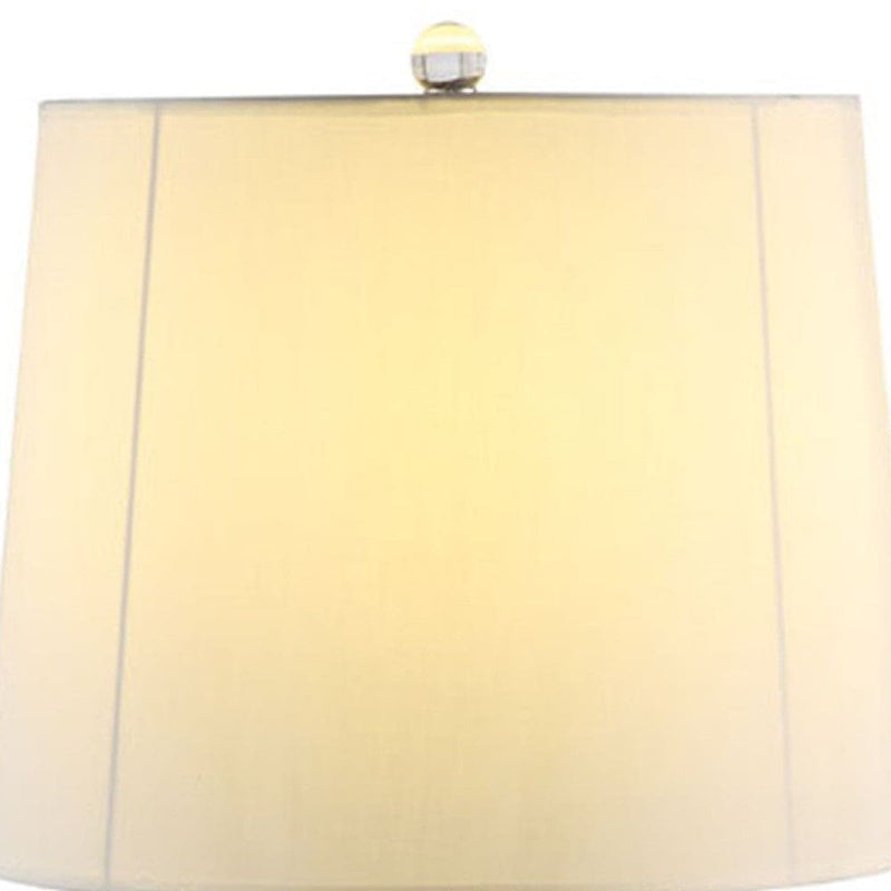 Table Lamp with Checkered Faux Diamond Inlay Silver-zoom-