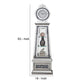 Mirrored Grandfather Clock With 3 Open Compartments Silver