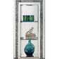 Grandfather Clock With Mirror Framing And Faux Diamonds Silver