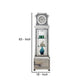 Grandfather Clock With Mirror Framing And Faux Diamonds Silver
