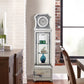Grandfather Clock With Mirror Framing And Faux Diamonds Silver