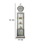 Grandfather Clock With 4 Compartments And Mirror Frame Silver