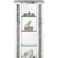 Mirrored Grandfather Clock With 4 Compartments Silver