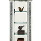 Grandfather Clock With 1 Drawer And Mirror Frame Silver