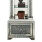 Grandfather Clock With 1 Drawer And Mirror Frame Silver