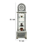 Grandfather Clock With 1 Drawer And Mirror Frame Silver