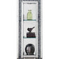 Mirrored Grandfather Clock With 1 Drawer And Faux Diamonds Silver