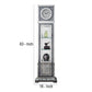 Mirrored Grandfather Clock With 1 Drawer And Faux Diamonds Silver