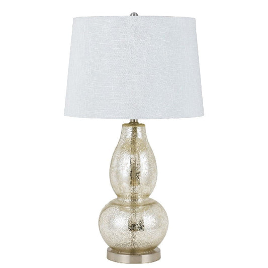 30 Inch Glass Table Lamp Dimmer Set of 2 Champagne Silver