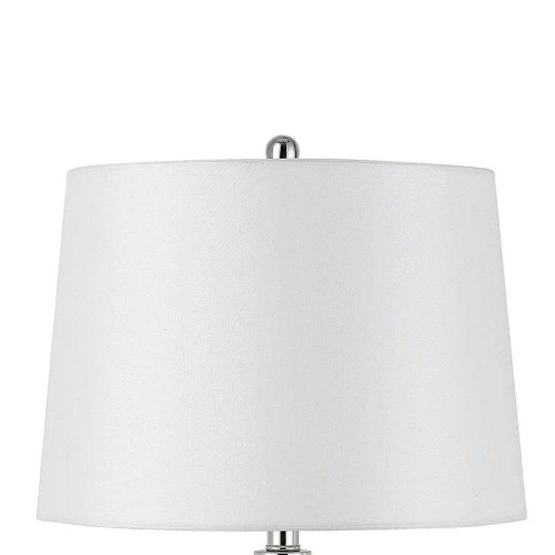 29 Inch Trophy Design Metal Table Lamp Set of 2 Chrome-zoom-