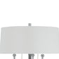 31 Inch Corkscrew Industrial Metal Table Lamp Chrome Silver