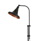47 Inch Adjustable Metal Floor Lamp And Tapered Shade Black