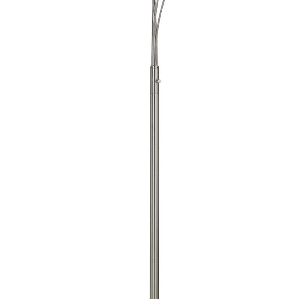 72 Inch Arched Floor Lamp With 5 Branched Led Lights Silver