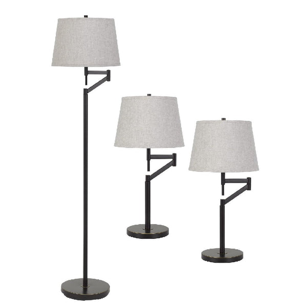 72 Inch Adjusting Floor Lamp Table Lamps Set Of 3 Black-zoom-