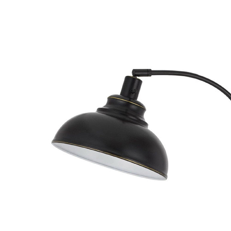 61 Inch Adjustable Tall Metal Floor Lamp Dome Shade Black-zoom-