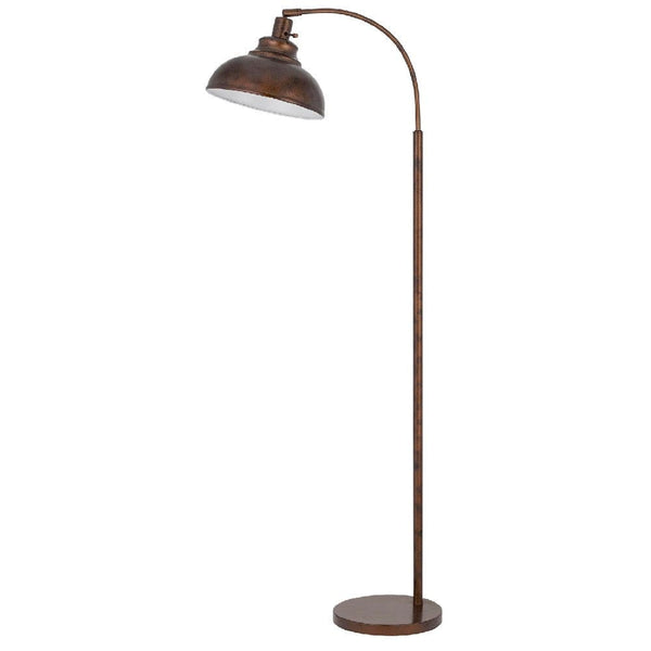 61 Inch Adjustable Tall Metal Floor Lamp Dome Shade Copper