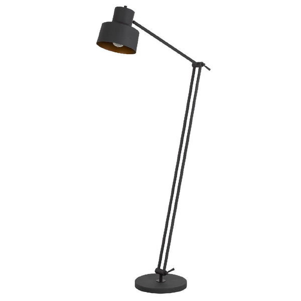 65 Inch Adjustable Modern Industrial Metal Floor Lamp Black-zoom-