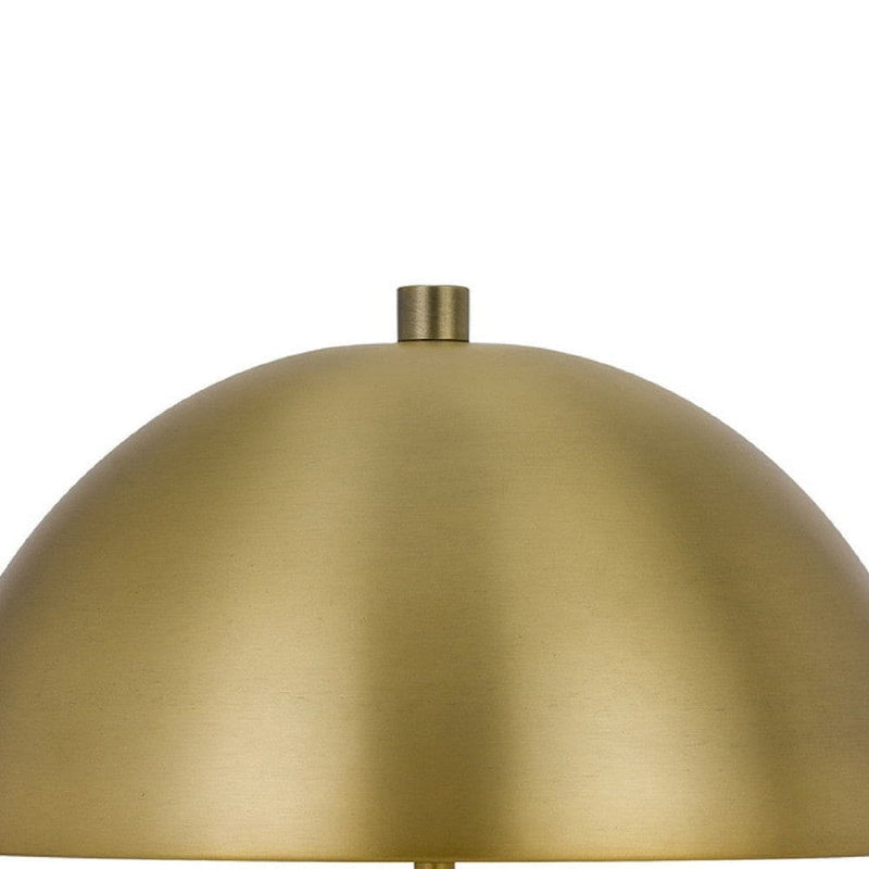20 Inch Metal Accent Table Lamp with Dome Shade Brass-zoom-