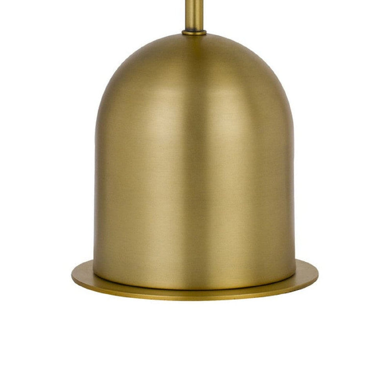 20 Inch Metal Accent Table Lamp with Dome Shade Brass-zoom-
