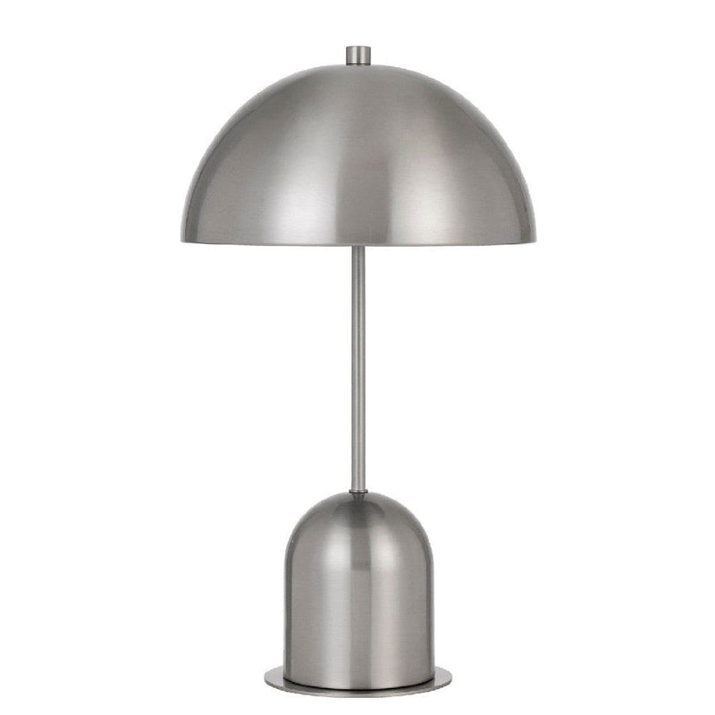 20 Inch Metal Accent Table Lamp with Dome Shade Silver-zoom-