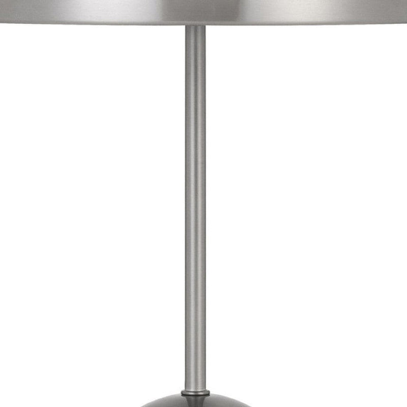 20 Inch Metal Accent Table Lamp with Dome Shade Silver-zoom-