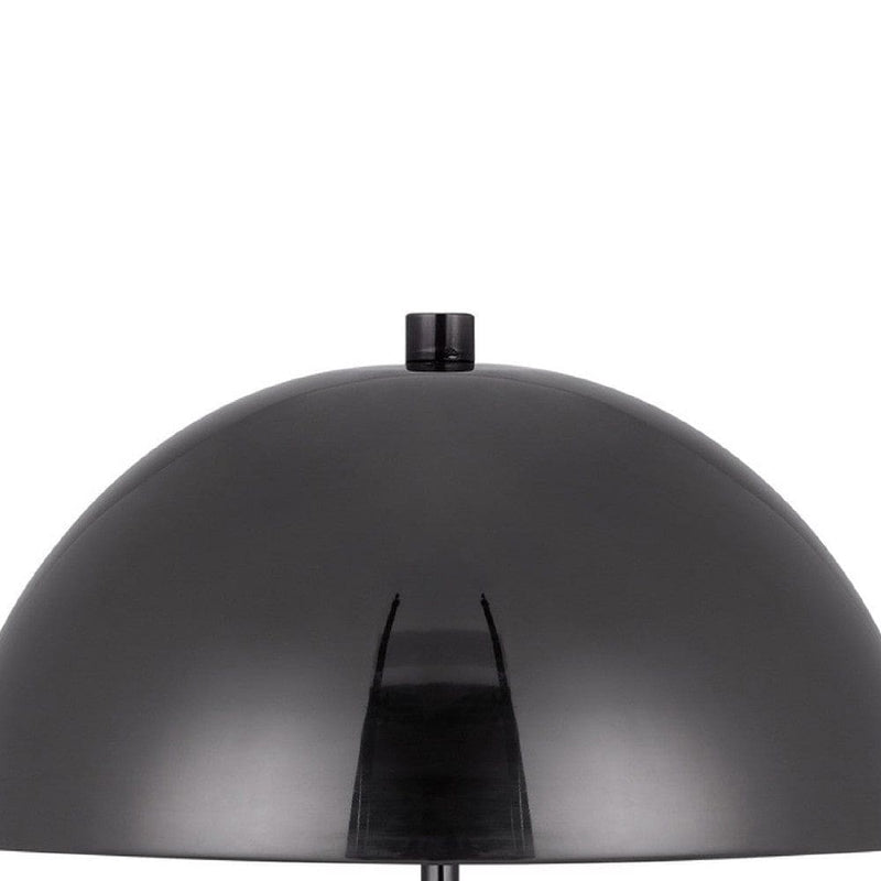 20 Inch Metal Accent Table Lamp Dome Shade Black-zoom-