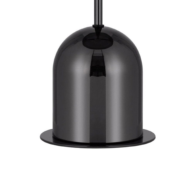 20 Inch Metal Accent Table Lamp Dome Shade Black-zoom-