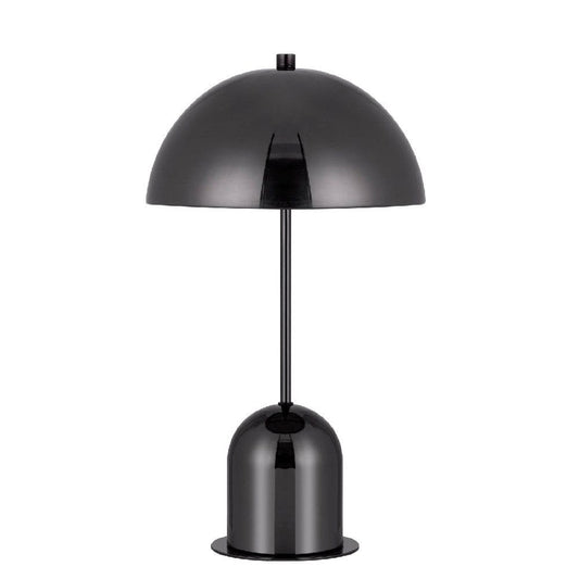20 Inch Metal Accent Table Lamp Dome Shade Black