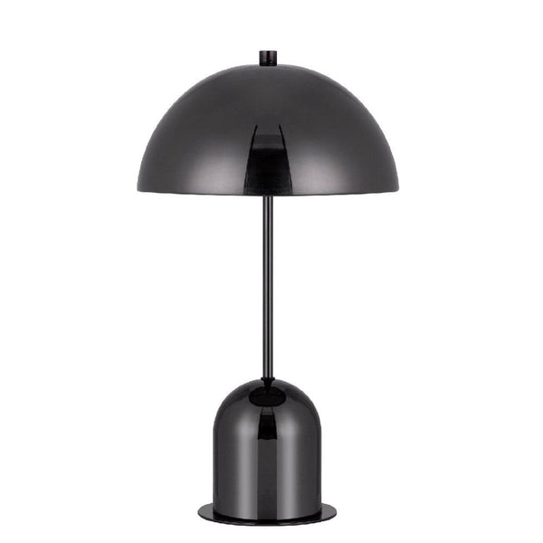 20 Inch Metal Accent Table Lamp Dome Shade Black