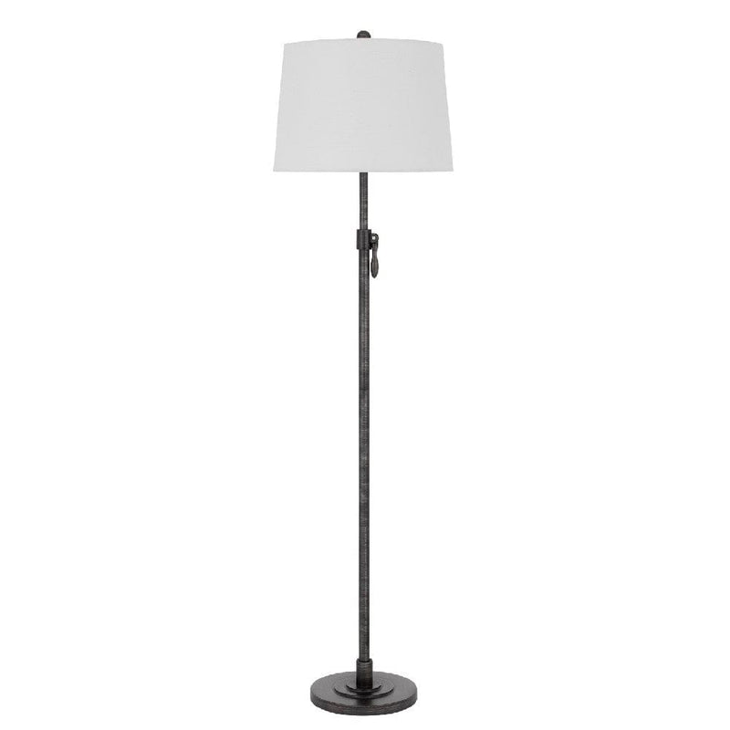 55 Inch Adjustable Metal Floor Lamp With Latch Heather Gray-zoom-