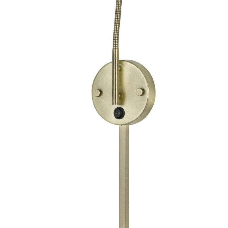30 Inch Flexible Neck Metal Wall Lamp Led Bulb Included Brass-zoom-