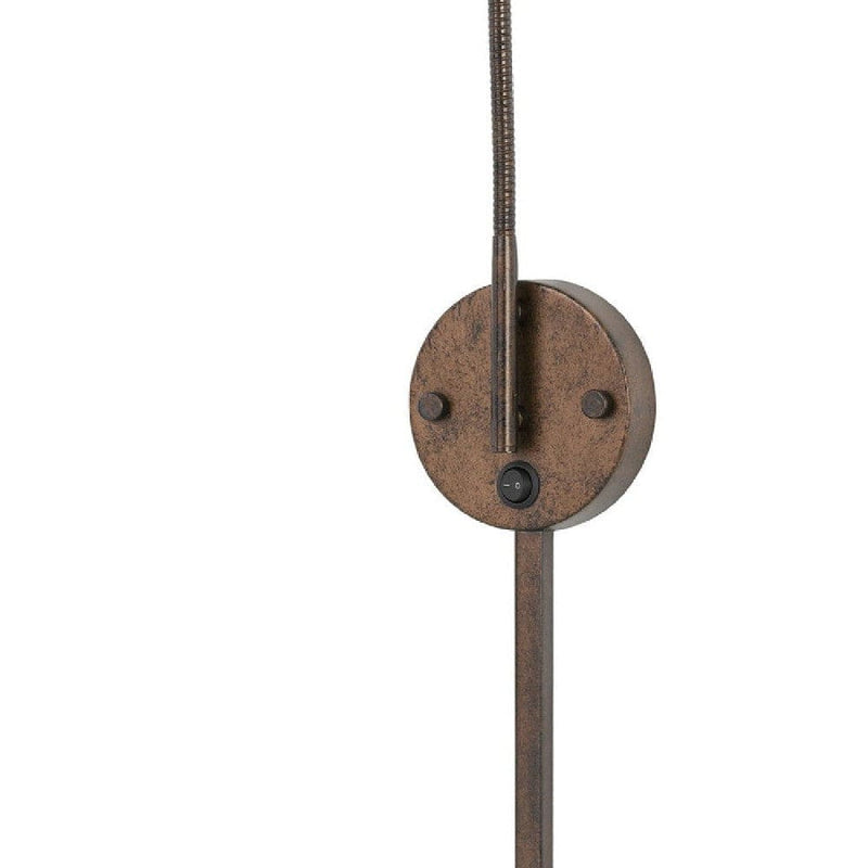 30 Inch Flexible Neck Metal Wall Lamp Led Bulb Included Bronze-zoom-