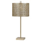 27 Inch Metal Table Lamp Champagne Silver