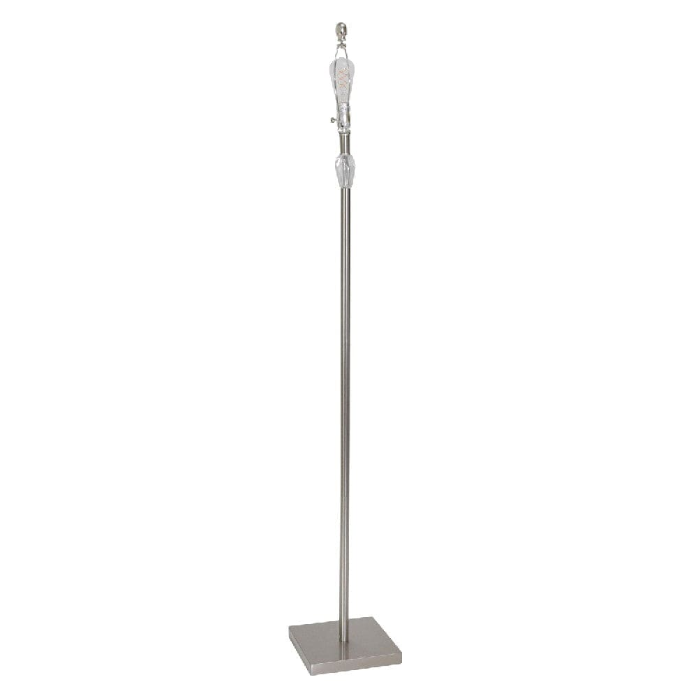 61 Inch 3 Piece Metal Floor Lamp And Table Lamps Set Silver-zoom-3